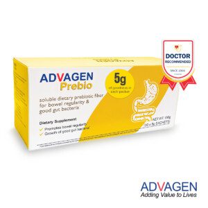 Fibrosol ADVAGEN Prebio 5g sachets 30s- Soluble Prebiotic Fiber Supplement (Halal)