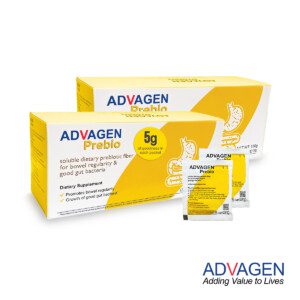 [Bundle of 2] Fibrosol ADVAGEN Prebio 5g sachets 30s- Soluble Prebiotic Fiber Supplement (Halal)