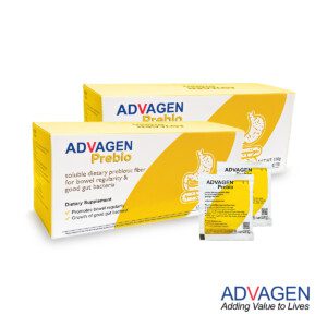 [Bundle of 2] Fibrosol ADVAGEN Prebio 5g sachets 30s- Soluble Prebiotic Fiber Supplement (Halal)