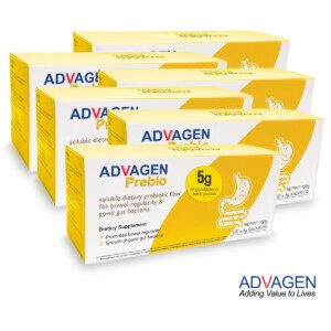 [Bundle of 6] Fibrosol ADVAGEN Prebiotic 5g sachets 30s- Soluble Prebiotic Fiber Supplement (Halal)
