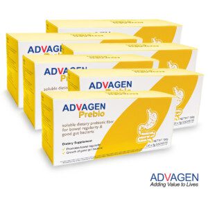 [Bundle of 6] Fibrosol ADVAGEN Prebiotic 5g sachets 30s- Soluble Prebiotic Fiber Supplement (Halal)