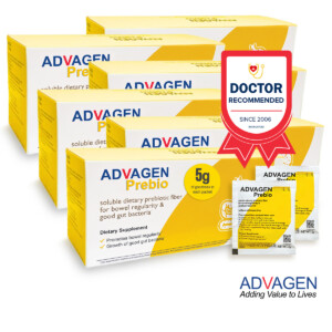 [Bundle of 6] Fibrosol ADVAGEN Prebiotic 5g sachets 30s- Soluble Prebiotic Fiber Supplement (Halal)