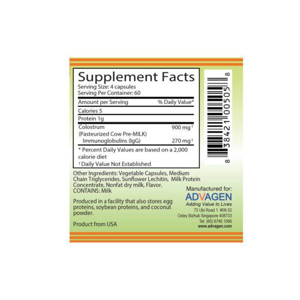 Colstramax 450mg capsule 120s - Pure bovine colostrum (Halal)