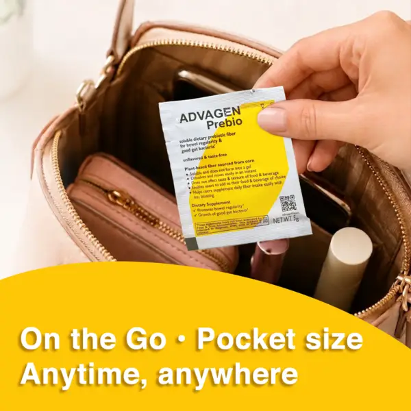 Listing-image-on-the-go-anytime-anywhere Fibrosol ADVAGEN Prebio 5g sachets 30s- Soluble Prebiotic Fiber Supplement (Halal)